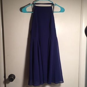 Flirty Open Back Colbat Blue Dress